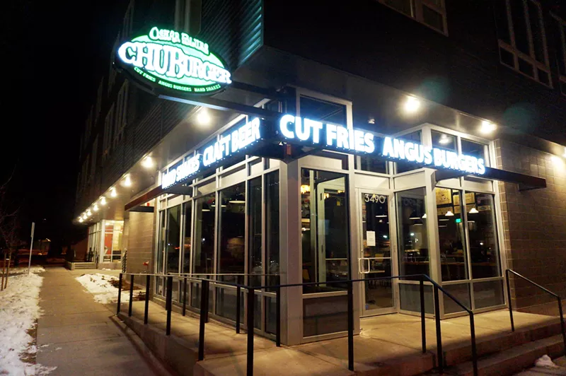 Image: Chuburger opens today at the corner of 35th and Larimer streets. Hotbox Roasters shares a patio space in the same building.