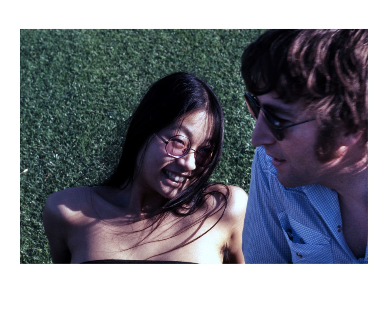 May Pang and John Lennon, in a photo captured by Harry Nilsson.
