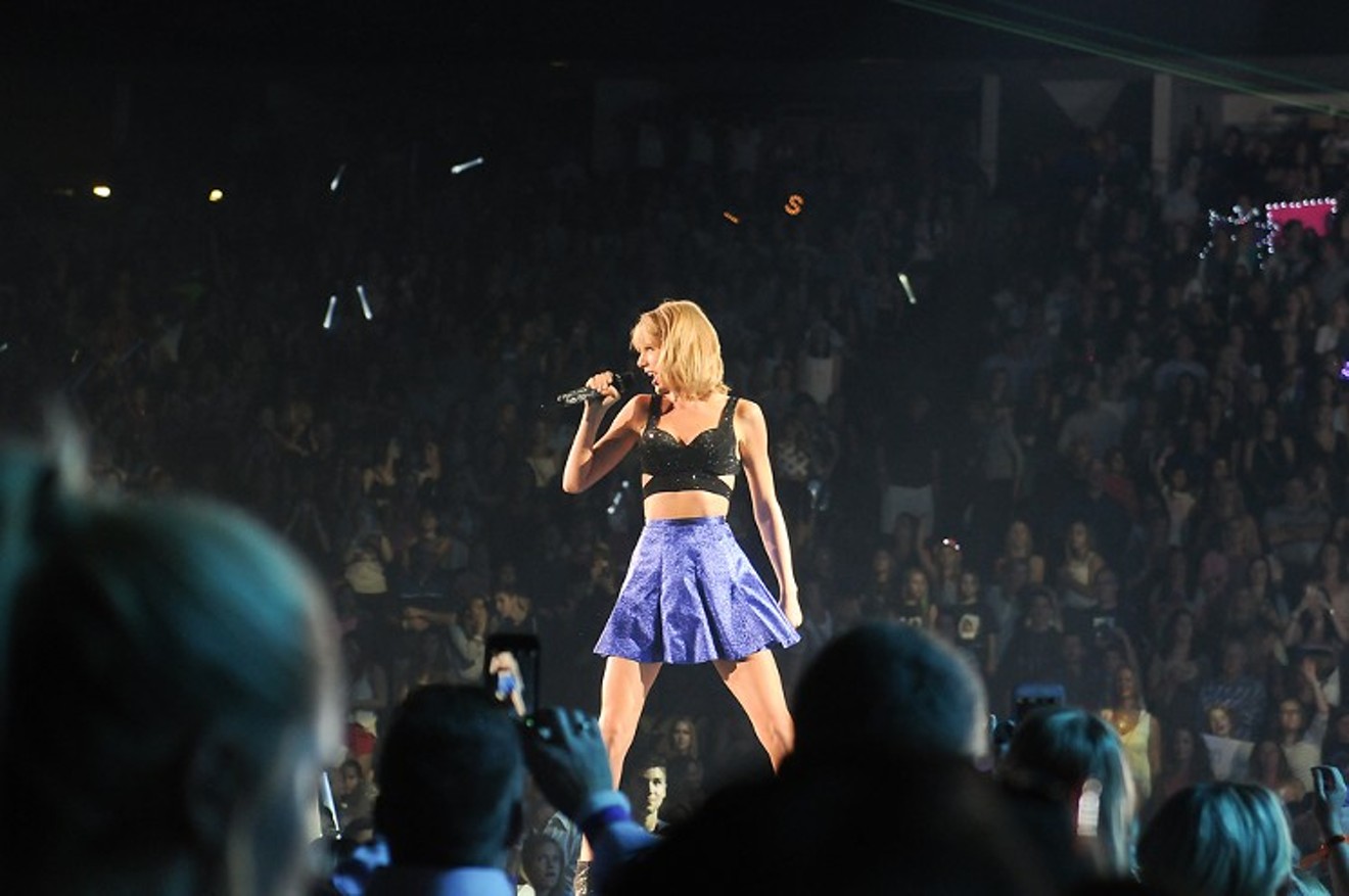 Taylor Swift playing the first of two sold-out shows at the Pepsi Center during her 1989 tour.