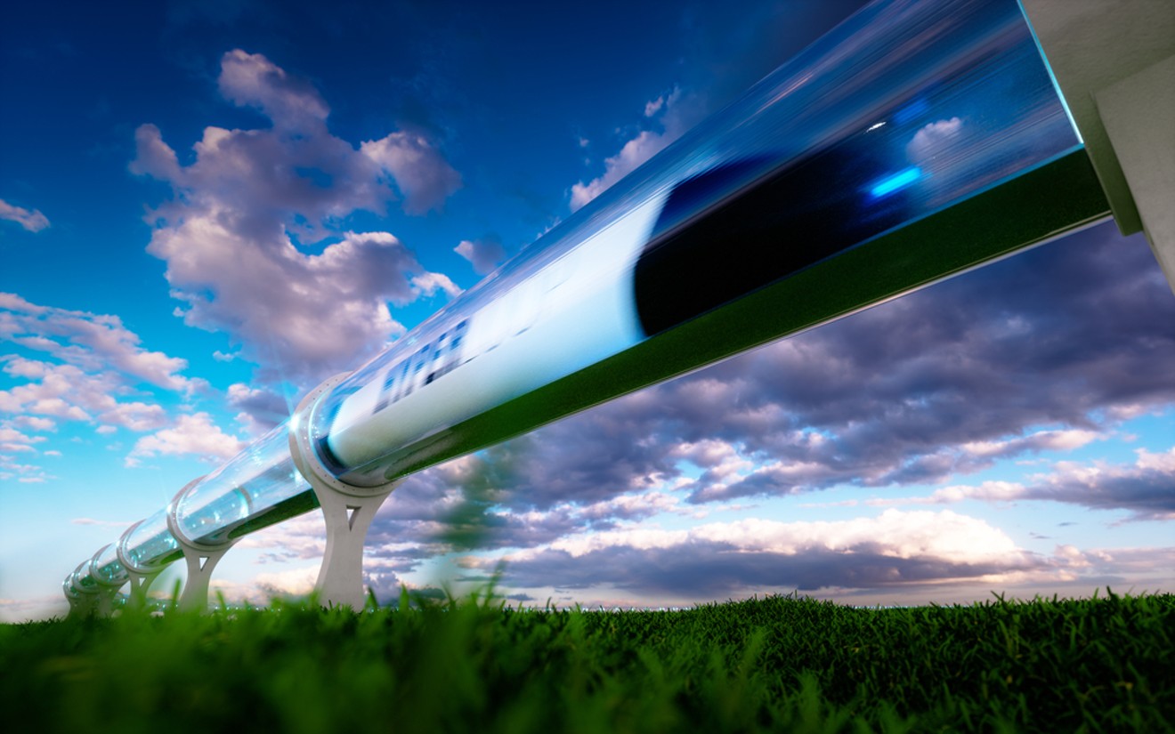 An artist's rendering of a high-speed train.