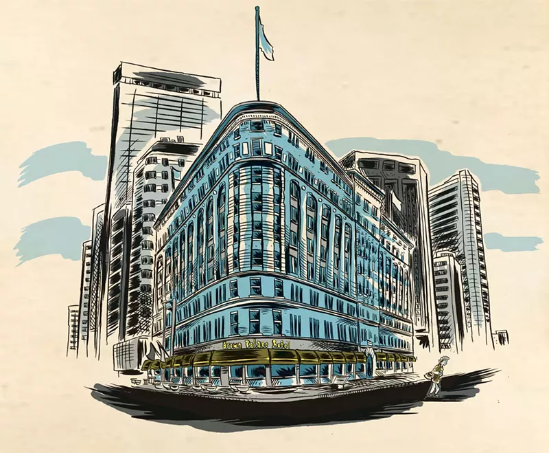 Image: Brown Palace in Queen City book.