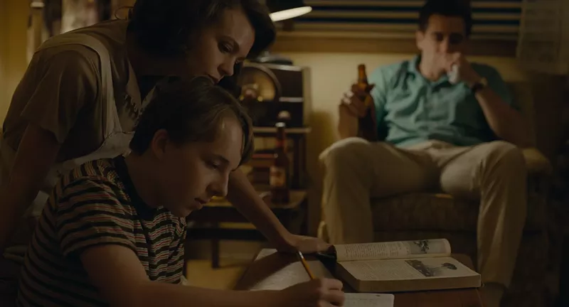 Image: Carey Mulligan (left) plays Jeanette, a wife and mother recklessly searching for change while raising her son, Joe (Ed Oxenbould), in the domestic drama Wildlife, the directorial debut of actor Paul Dano.