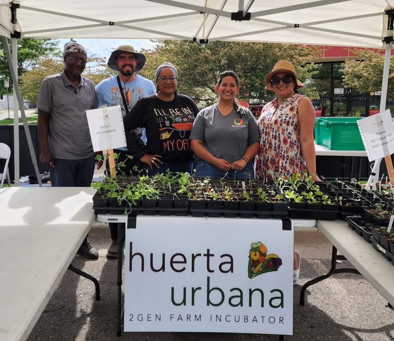 Huerta Urbana 2gen Farm Incubator program participants and staff at the June 10 opening.