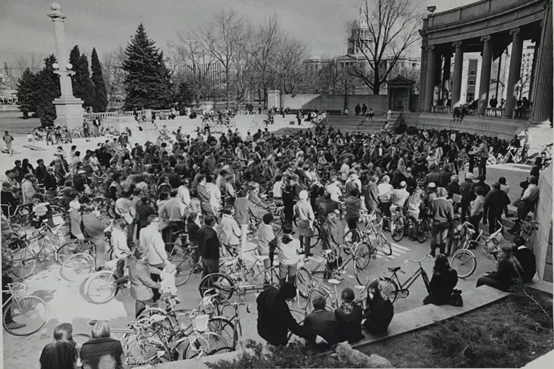 Image: A bike rally in 1971.