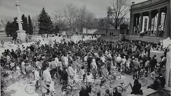 A bike rally in 1971.