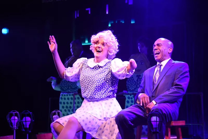 Image: Megan McGuire as Roxy and Leonard Barrett as Billy Flynn.