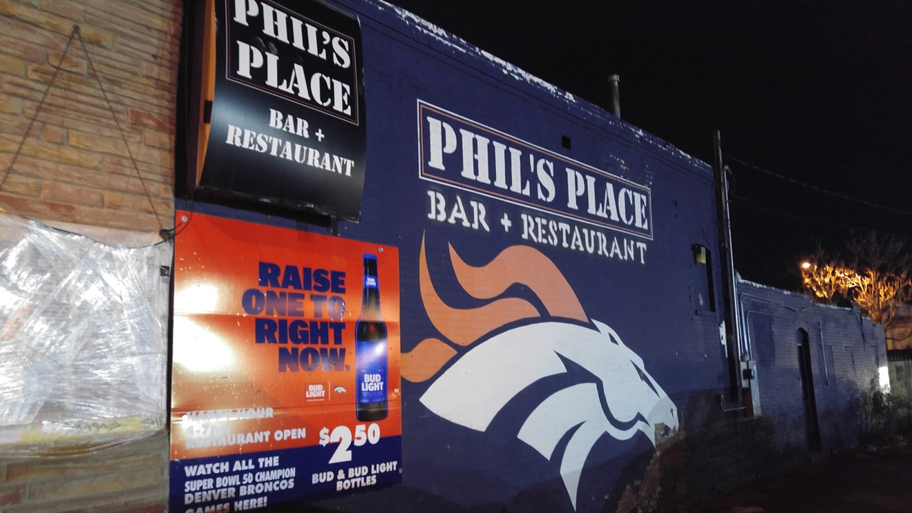 Phil's Place, at 3463 Larimer Street, is a neighborhood fixture.