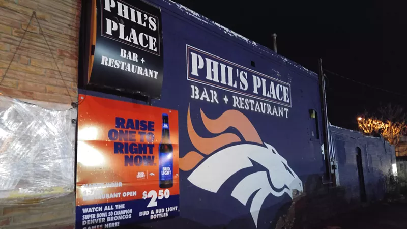 Image: Phil's Place, at 3463 Larimer Street, is a neighborhood fixture.