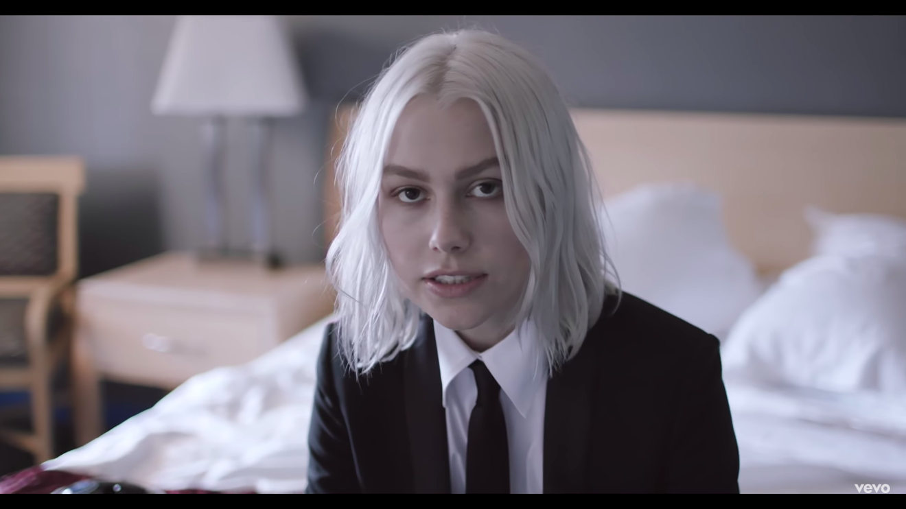 Phoebe Bridgers in the music video for "Motion Sickness."