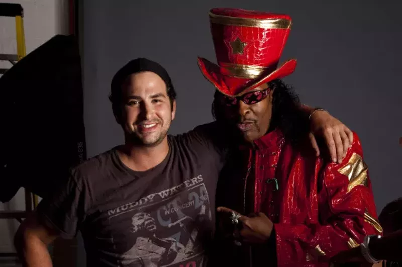 Image: Michael Weintrob and Bootsy Collins.