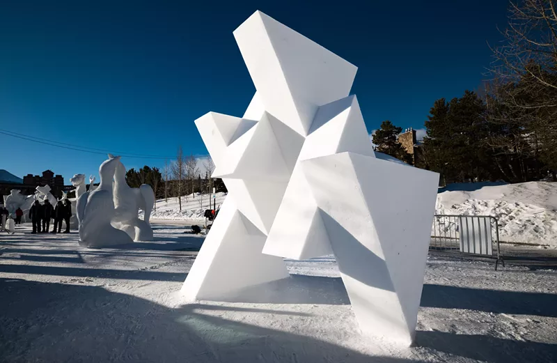 Image: geometric ice sculpture
