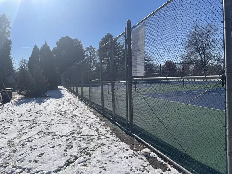Image: Tennis courts in the metro area of Denver.