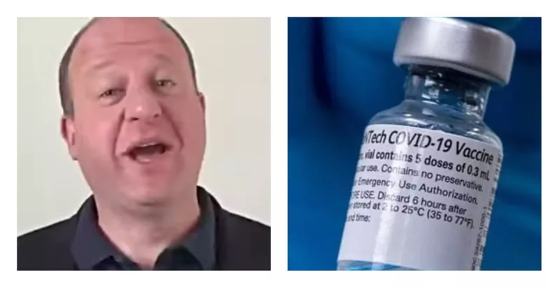 Image: Governor Jared Polis was in full pitchman mode when announcing the Colorado Comeback Cash drawing.