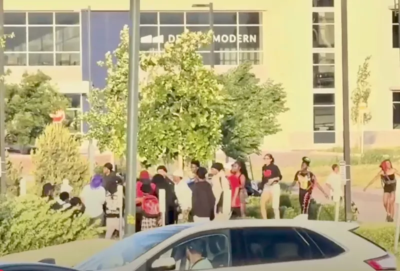 Image: Teens outside of The Shops at Northfield on Sunday, June 22