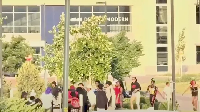 Teens outside of The Shops at Northfield on Sunday, June 22