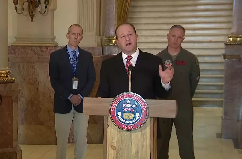 Image: Governor Jared Polis has ordered bars and restaurants across the state to suspend dine-in service for thirty days.