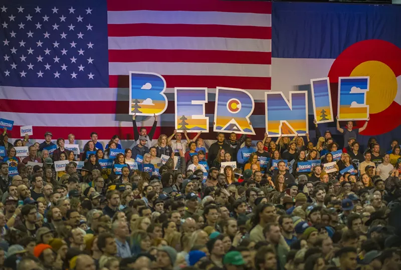 Image: Bernie Sanders won the 2016 Colorado presidential caucus.