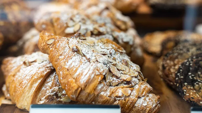 Image: croissants in a case