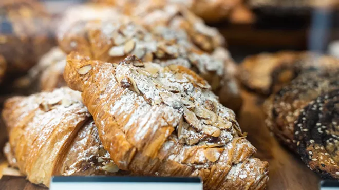 croissants in a case