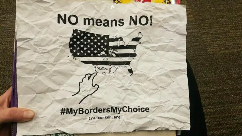 Image: A photo of a racist flier shared by the CSU Intersectional Activism Network.