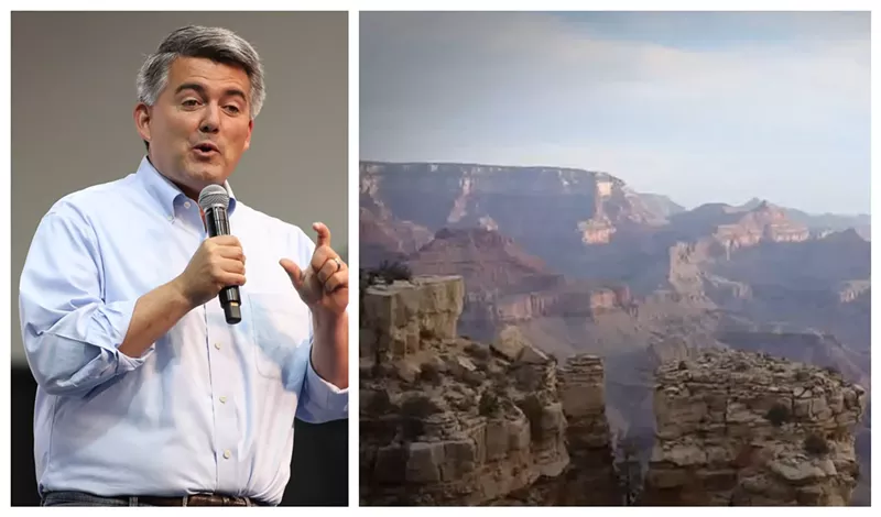 Image: A recent ad for Senator Cory Gardner begins with a shot of a grand canyon. Make that the Grand Canyon.