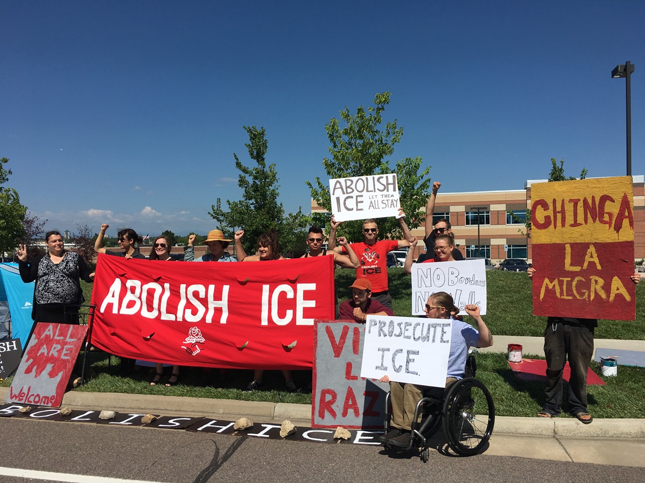 Activists will be gathered in front of the Denver ICE field office all week.