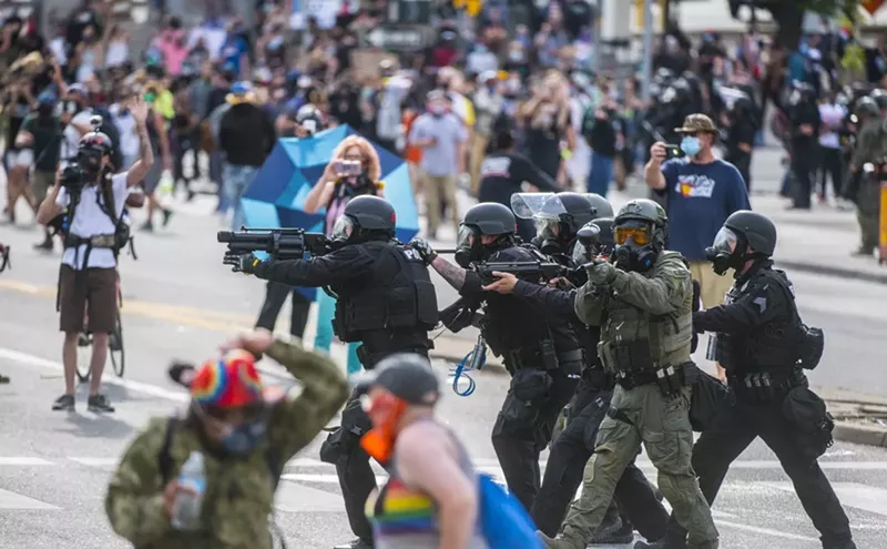Image: Protesters, Police Clash for a Third Night in Denver