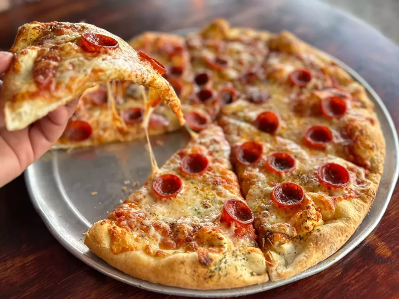 Image: a pepperoni pizza