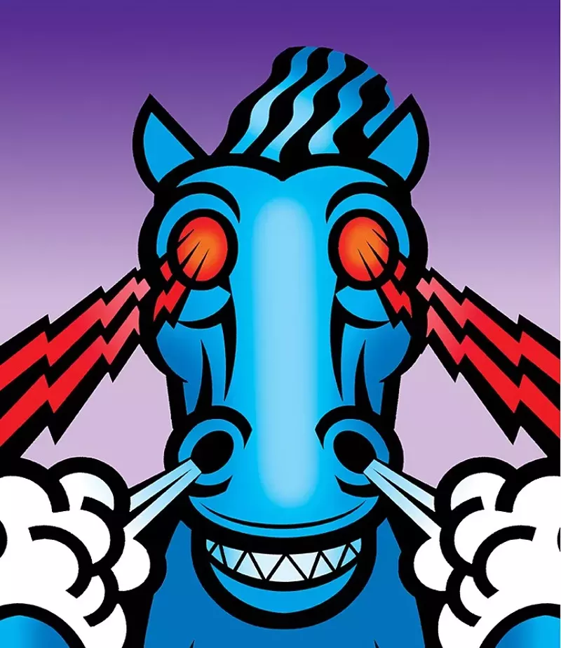 Image: drawing of horse statude