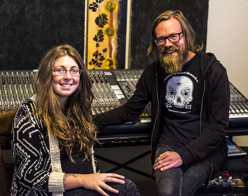 Image: Sound engineers, co-workers, and life partners Elisa Canali and Randall Frazier.