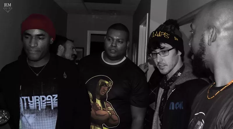 Image: From left to right, Kid Astronaut, Manuel Godoy, Nate Avis, and Ramond.