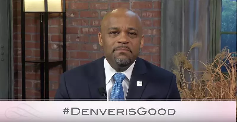 Image: A screen shot from Hancock's video statement on sanctuary cities.