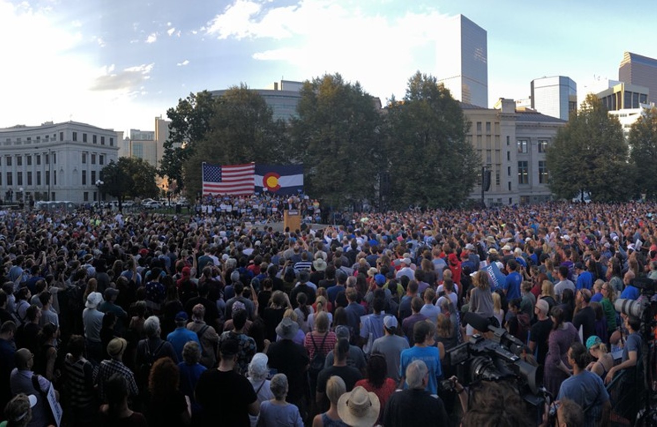 Bernie Sanders held a rally in Denver last month.