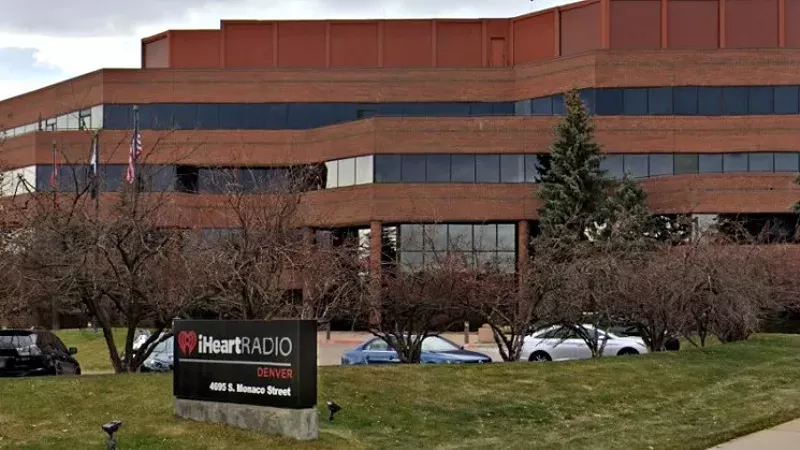 Image: This building, at 4695 South Monaco Street, serves as the mothership for iHeartRadio in Denver.