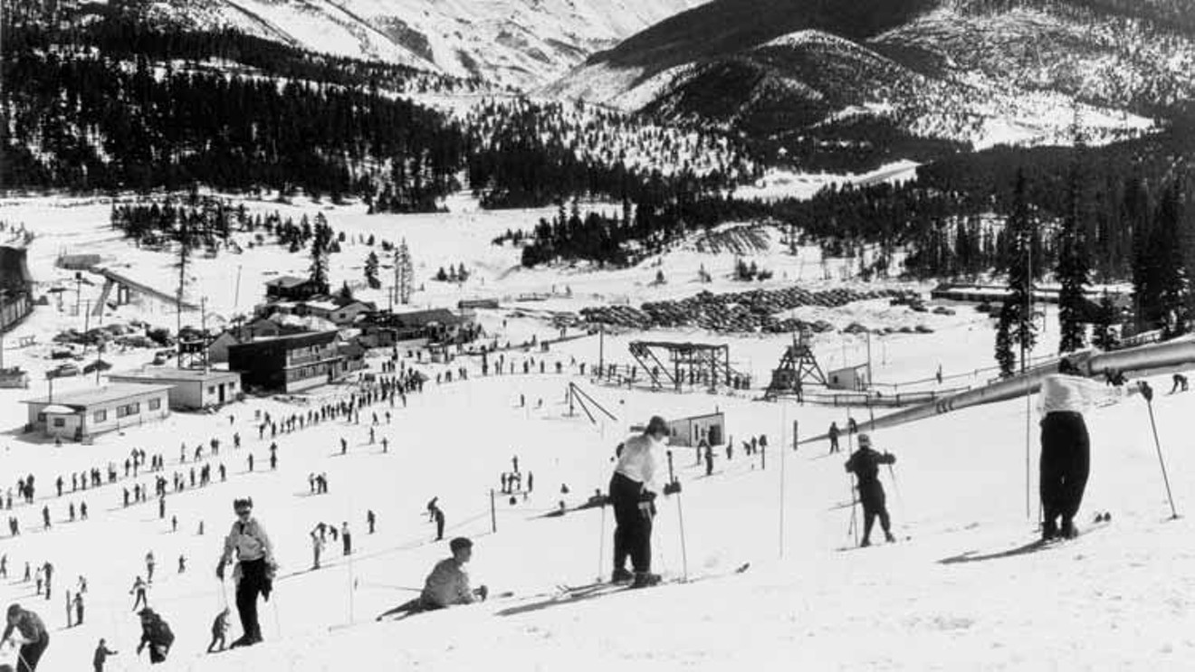 Winter Park before high-speed lifts, including the Eskimo.
