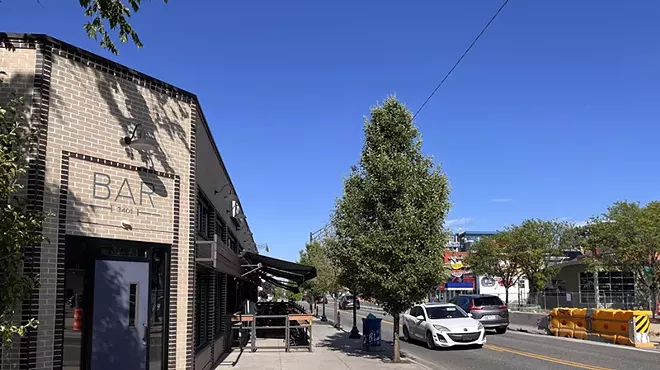 denver street with construciton