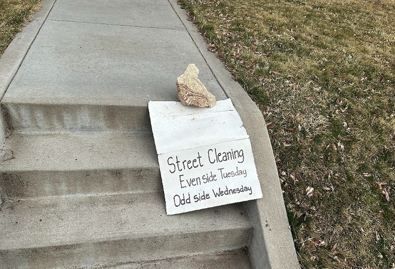 Neighbors warn neighbors on street-sweeping days.