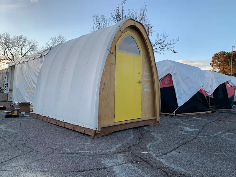 Image: CU Denver architecture students hope this will become the archetype structure at Denver safe-camping sites.