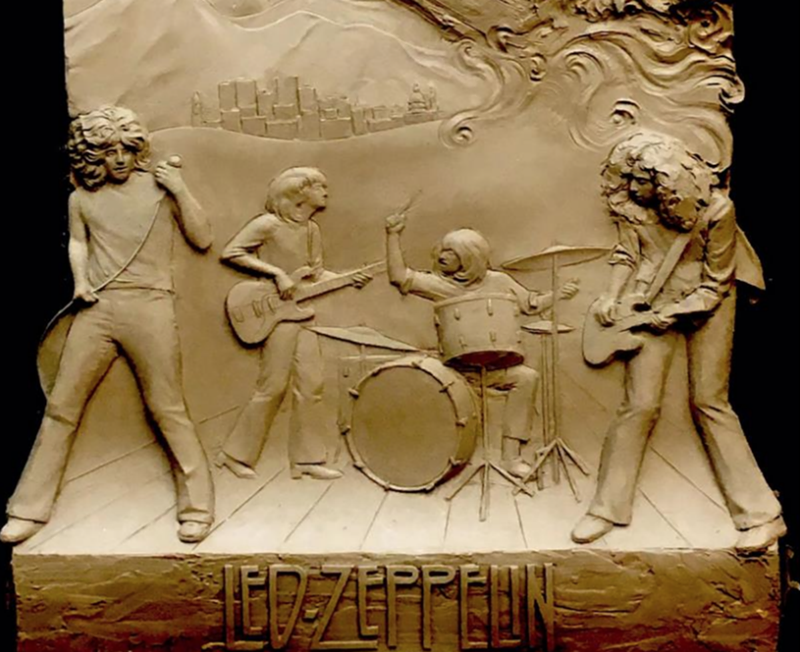 Image: Loveland sculptor Joey Bainer is creating a plaque celebrating Led Zeppelin Day in Denver.