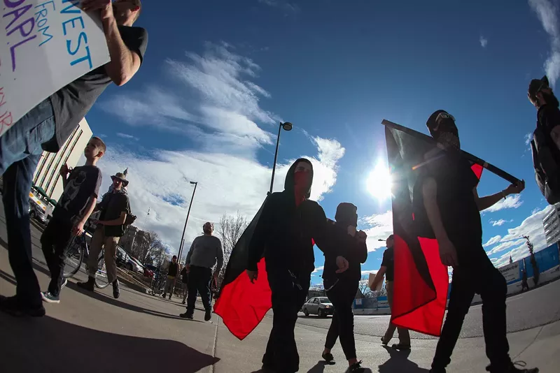 Image: Protesters rally in solidarity with Standing Rock on February 17.