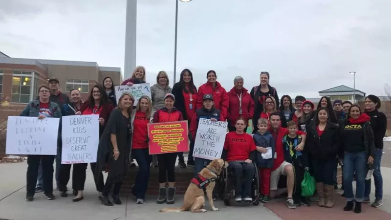 Image: A photo from the Denver Classroom Teachers Association Facebook page.