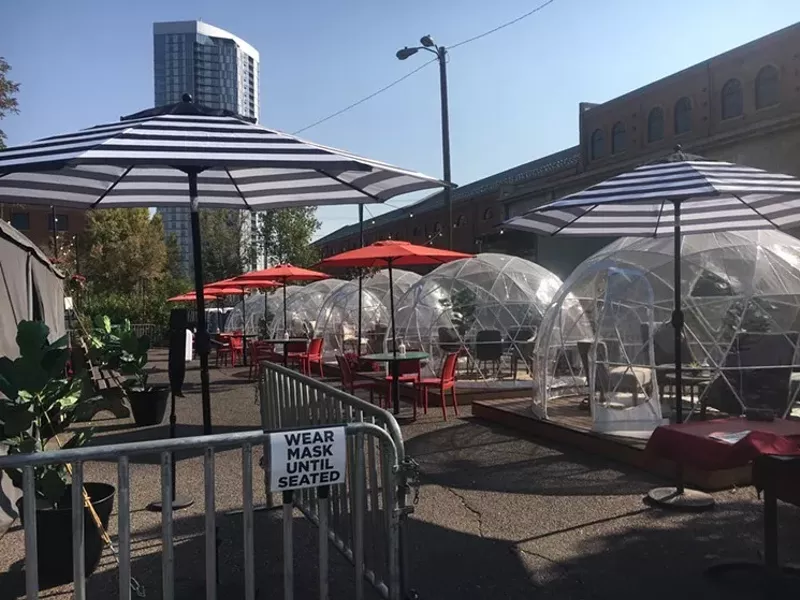 Image: If you're sitting in a bubble at My Brother's Bar, you can drink until 10...but last call remains 8 p.m.