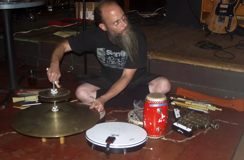 Image: David Mead performing at the Mercury Cafe in 2015.