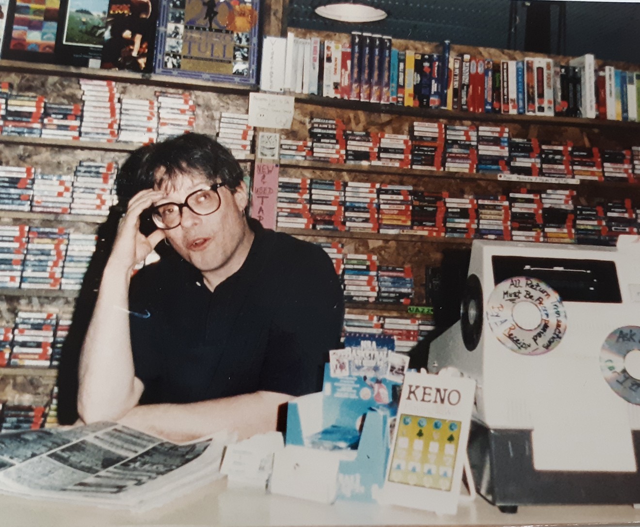 Danny Graul behind the counter at Black & Read in 1993.