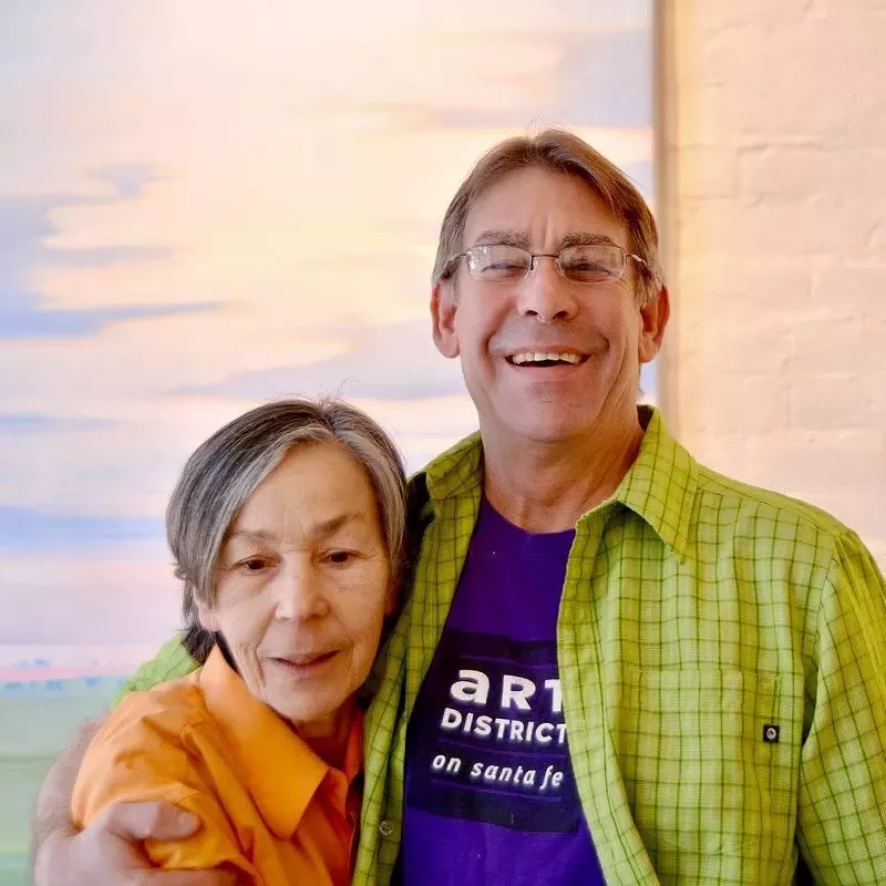 Image: Jack Pappalardo and his wife, Georgia Amar, at Habitat Gallery on Santa Fe.
