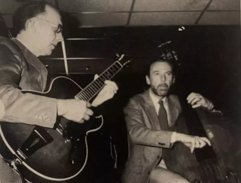 Image: Bassist Paul Warburton (right) and guitarist Dale Bruning.