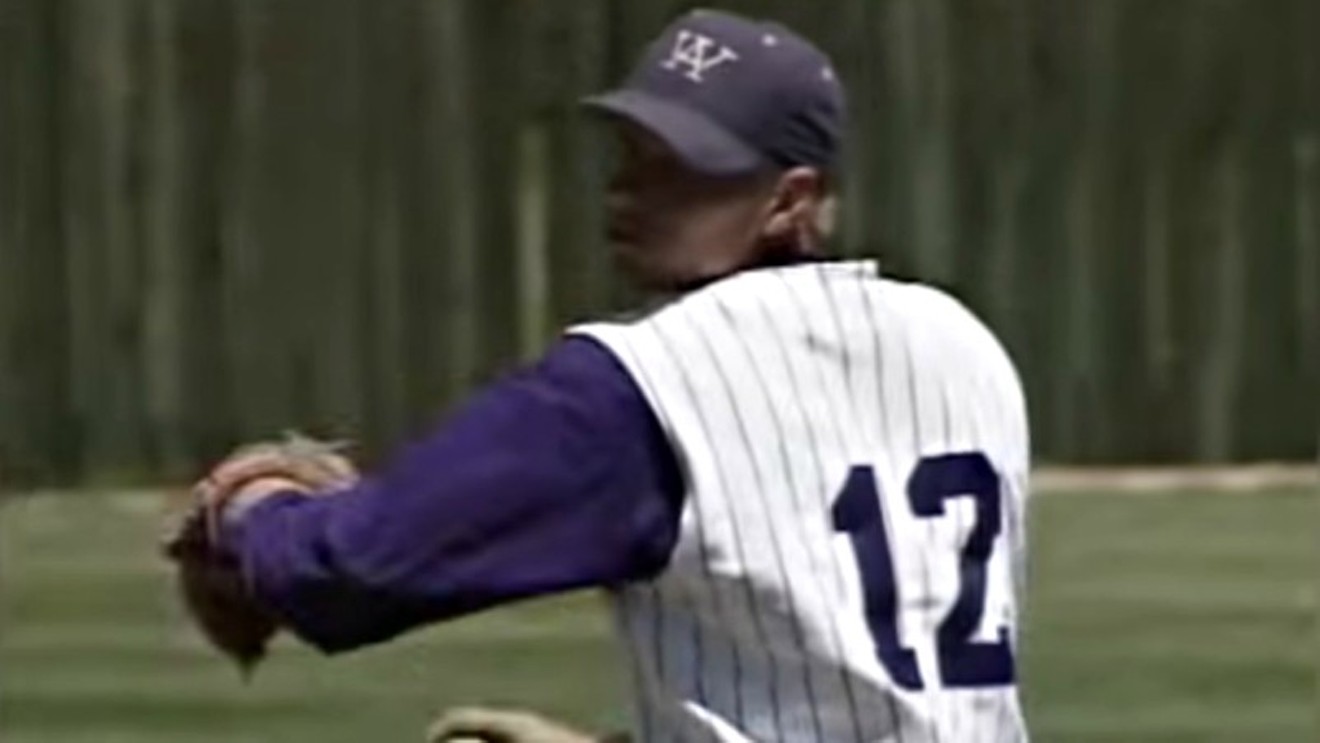 Roy Halladay during his Arvada West days, as seen in a video shown at his 2015 induction into the Colorado Sports Hall of Fame.