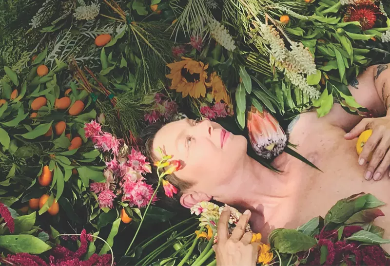Image: Silvana Vukadin-Hoitt rests in beauty while living with cancer in a photo from Altered States of Beauty.