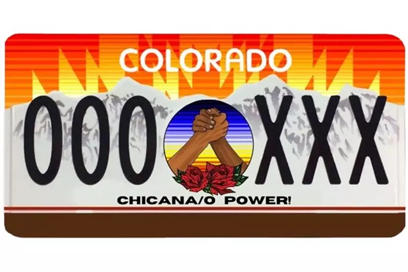 Image: The design for the Chicano license plate.