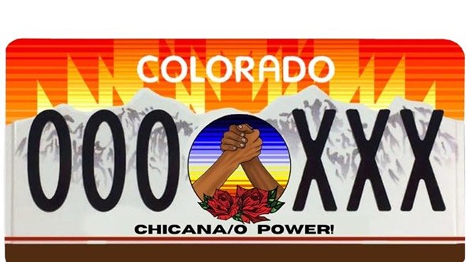 The design for the Chicano license plate.